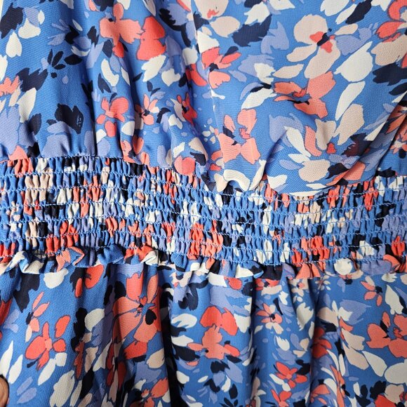 NWT Vince Camuto Dress Blue Floral Size 8 - Picture 7 of 14